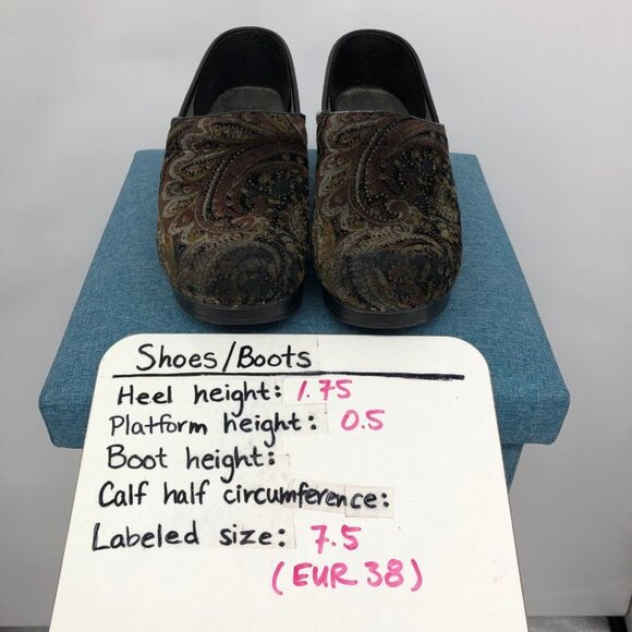 Dansko Vegan Professional Paisley Tapestry Velvet Clogs size 7.5-8 - Picture 14 of 16